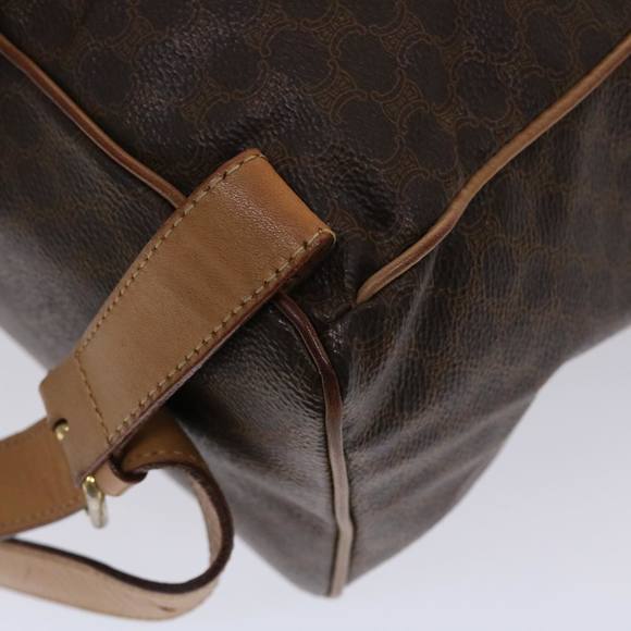 CELINE Macadam Canvas Backpack PVC Leather Brown Auth bs6391 - Picture 9 of 16